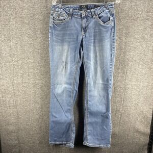 Earl Jeans Womens 10 Average‎ Blue Bootcut Stretch Mid Rise Straight Western